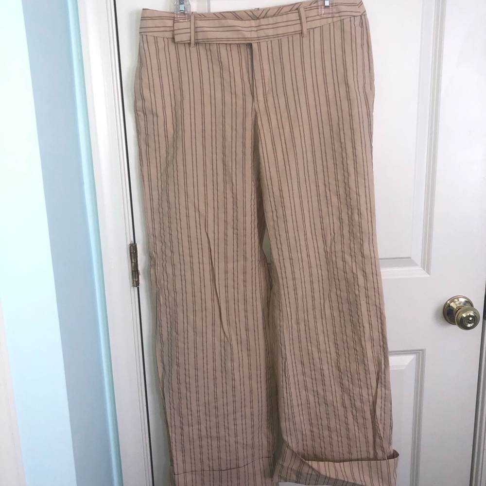 Banana Republic Wide Leg Striped Dress Pant